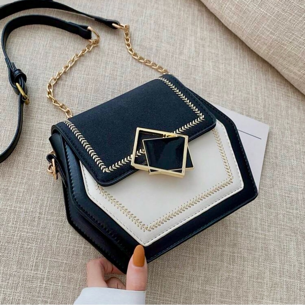 Elegant Black and White Women's Bag